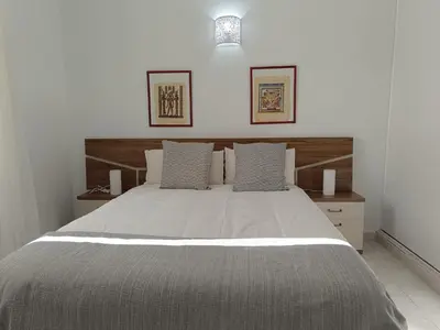 Cama o camas de una habitación en Vera Natura Apartamento Roci