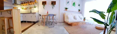 Una cocina o zona de cocina en ROQUETAS BEACH HOUSE Apartamento fresco con Piscina