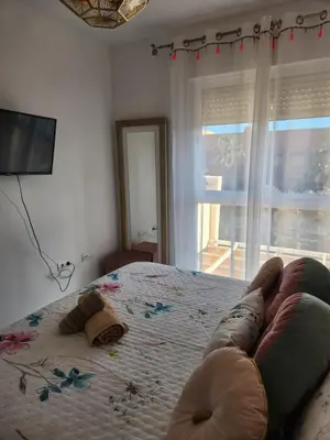 Cama o camas de una habitación en ÁTICO DUPLEX ESPECTACULAR MARMOLADO con PISCINA PRIVADA!