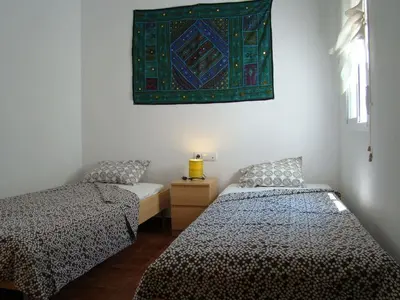 Cama o camas de una habitación en Nuestra casita en CABO DE GATA