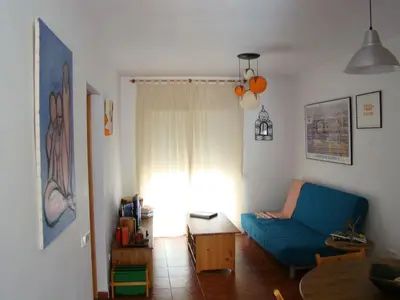 Zona de estar de Nuestra casita en CABO DE GATA