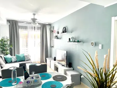 Zona de estar de Feliz Casa El Pinar Garrucha