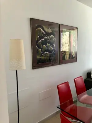 Zona de estar de Moderno apartamento con vistas al mar