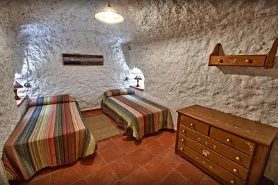 Cama o camas de una habitación en Cozy house in Gorafe + pool