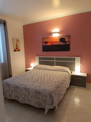 Cama o camas de una habitación en Vera Natura Apartamento Lucia