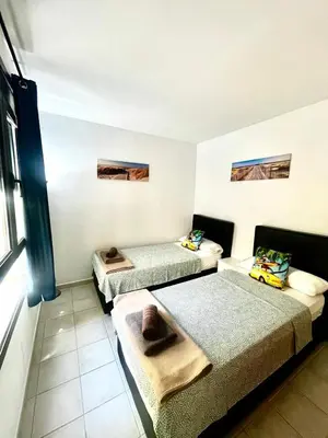 Cama o camas de una habitación en Monika Playa Macenas Mojacar