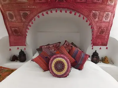 Cama o camas de una habitación en Cuevas Galera - Cuevas de la Luz