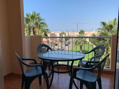 Un balcón o terraza de Apartamentos San Miguel 2