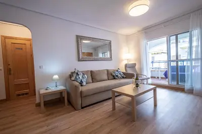 Zona de estar de Lovely apartment near the beach