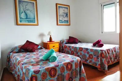Cama o camas de una habitación en Casa Indalo Mojácar