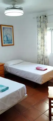 Cama o camas de una habitación en Casa Indalo Mojácar