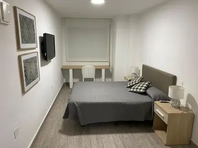 Una televisión o centro de entretenimiento en Pension Ramonetero