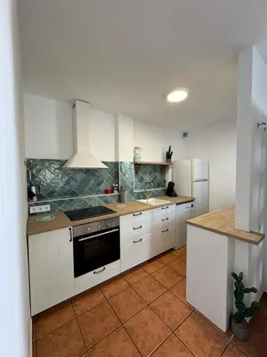 Una cocina o zona de cocina en Las Negras CENTRO. Al lado del mar. Con dos terrazas