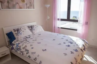 Cama o camas de una habitación en Macenas Beach Resort Mojacar -Almeria