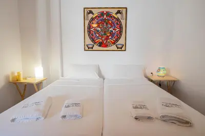 Cama o camas de una habitación en CASA BAJEL