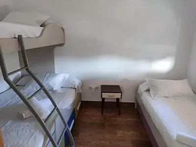 Cama o camas de una habitación en apartamento el molino con piscina privada
