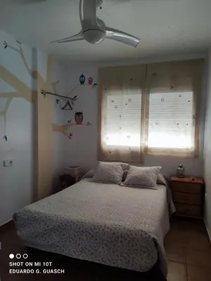 Cama o camas de una habitación en Disfruta Águilas