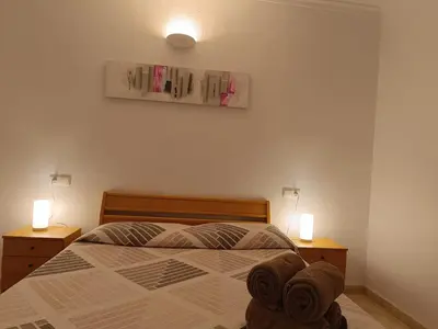 Cama o camas de una habitación en Vera Natura, Apartamento Carmen