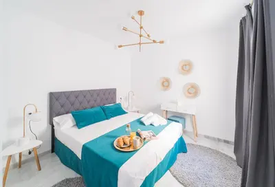 Cama o camas de una habitación en Expoholidays - Vistas Puerto Aguadulce