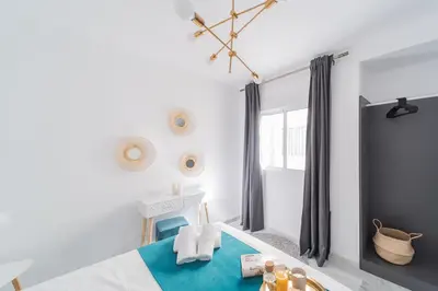 Cama o camas de una habitación en Expoholidays - Vistas Puerto Aguadulce