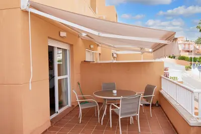 Un balcón o terraza de Seaside Apartment in Mojácar + Pool