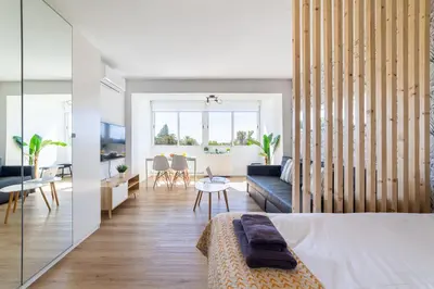 Cama o camas de una habitación en Trendy Homes Aguadulce Bay