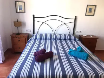 Cama o camas de una habitación en Apartamento en pleno Parque Natural Cabo de Gata, Isleta del Moro
