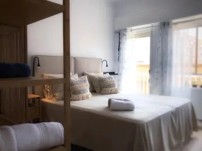 Cama o camas de una habitación en Alojamiento La Colonia