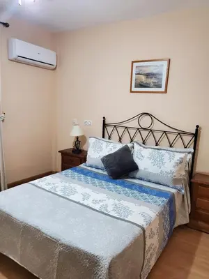 Cama o camas de una habitación en Duplex extraordinario naturista en Vera Playa!