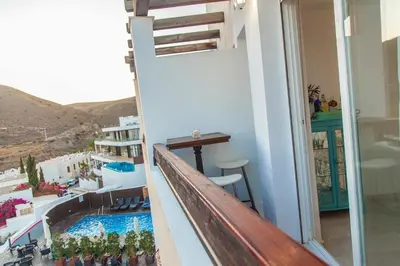 Piscina en o cerca de Coqueto Apartamento con vistas al mar y piscina
