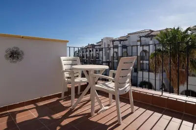 Un balcón o terraza de Casas-VeraPlaya Casa Marisol Al Andalus Thalassa