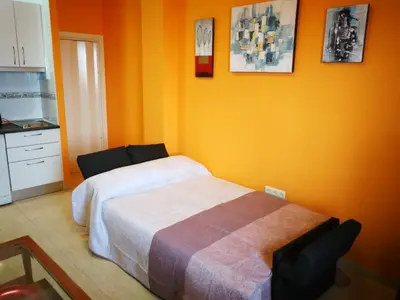 Cama o camas de una habitación en Apartamento Buenavista playa