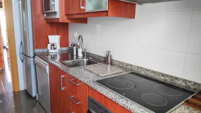 Una cocina o zona de cocina en Vera playa apartamento 1dormitorio