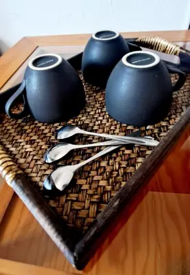 Utensilios para hacer té y café en Casa Ridao-Habitación Buddha con vistas