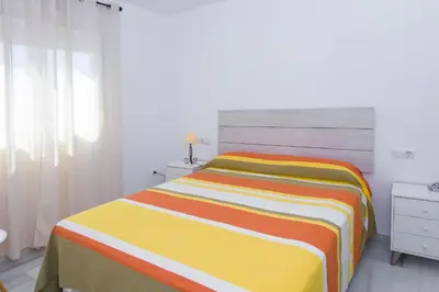 Cama o camas de una habitación en Apartamento con vistas al mar en Carboneras