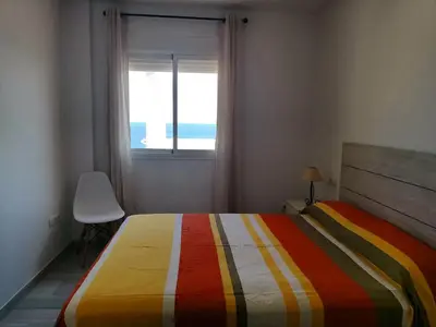 Cama o camas de una habitación en Apartamento con vistas al mar en Carboneras