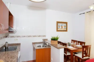 Una cocina o zona de cocina en Apartamentos Sol Andaluz