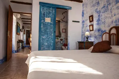Cama o camas de una habitación en Casa Rural Aloe Vera