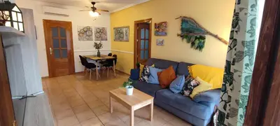 Zona de estar de Casas-VeraPlaya Al Andalus Residencial Casa La Libertad