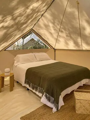 Cama o camas de una habitación en wecamp Cabo de Gata