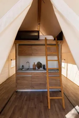 Cama o camas de una habitación en wecamp Cabo de Gata