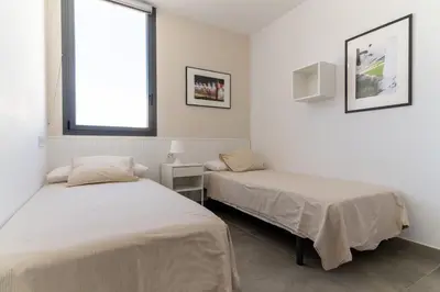 Cama o camas de una habitación en Magnífica casa con encanto en Agua Amarga