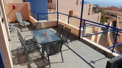 Un balcón o terraza de Homes of Spain, Atalaya de Mojacar, Apartamento 3 dormitorios con vistas al mar y WIFI