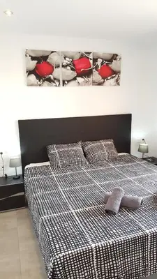 Cama o camas de una habitación en Homes of Spain, Atalaya de Mojacar, Apartamento 3 dormitorios con vistas al mar y WIFI