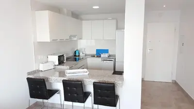 Una cocina o zona de cocina en Homes of Spain, Atalaya de Mojacar, Apartamento 3 dormitorios con vistas al mar y WIFI