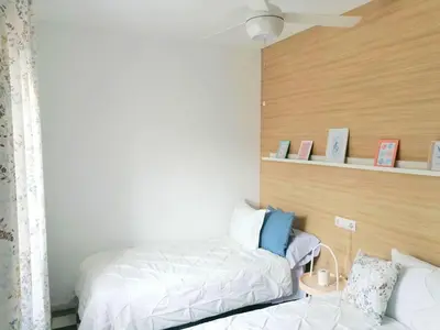 Cama o camas de una habitación en Apartamento Fortes