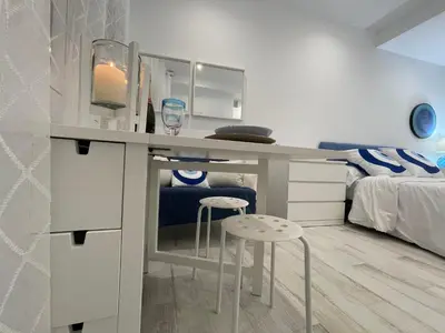 Cama o camas de una habitación en Estudio céntrico en Águilas, Costa Cálida.