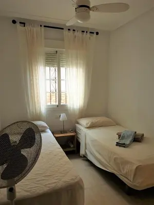 Cama o camas de una habitación en Castillo 3-Bedroom San Juan de Los Terreros