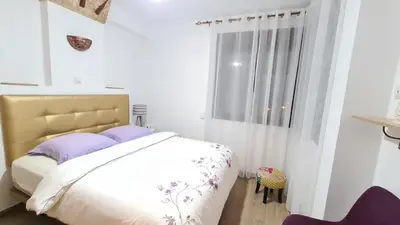 Cama o camas de una habitación en Sunny Seaside Escape in Aguadulce