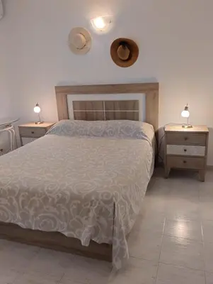 Cama o camas de una habitación en Vera Natura Apartamento Laura